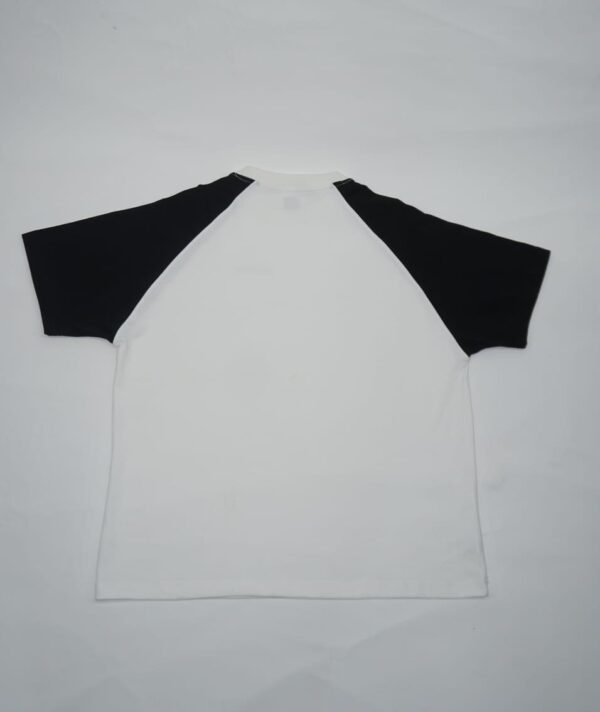 WHITE BLACK RAGLAN TEE