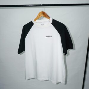 WHITE BLACK RAGLAN TEE